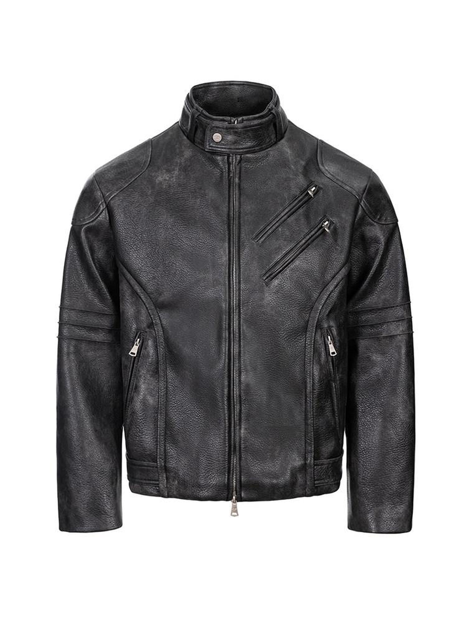 CATSSTAC Comfy Loose Fit Stand Collar Long Sleeve Unisex Black Cropped Jackets