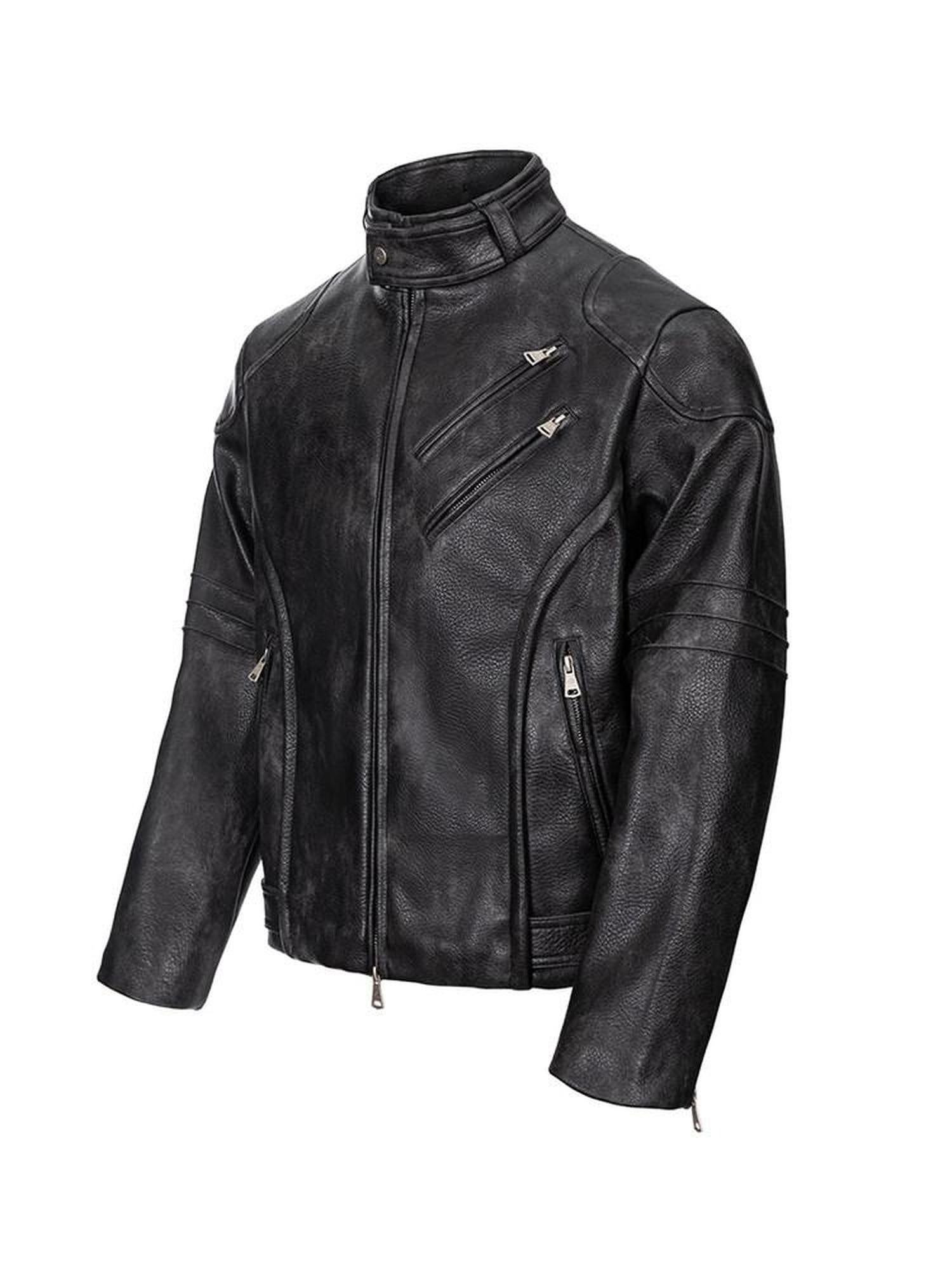 CATSSTAC Comfy Loose Fit Stand Collar Long Sleeve Unisex Black Cropped Jackets