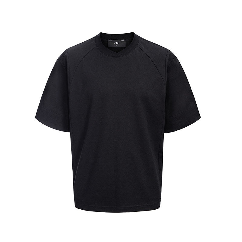 CATSSTAC Comfy Oversized Crew Neck Youth Everyday Black White Short Sleeve T-Shirts