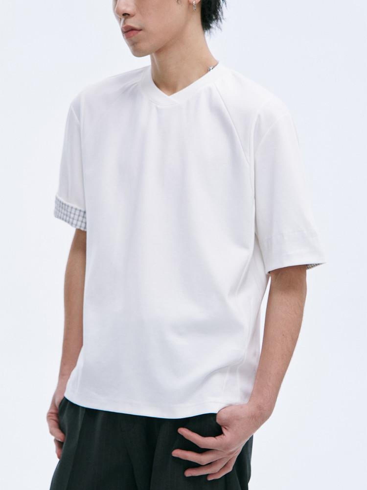 CATSSTAC Comfy Oversized Crew Neck Youth Everyday Black White Short Sleeve T-Shirts