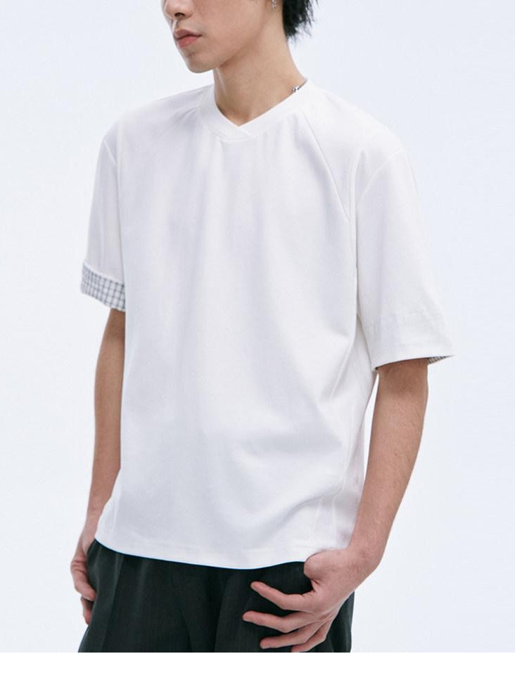 CATSSTAC Comfy Oversized Crew Neck Youth Everyday Black White Short Sleeve T-Shirts