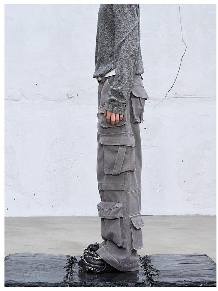 CATSSTAC Comfy Relaxed Fit Youthful Casual Grey Brown Sizes M To 2Xl Straight Pants