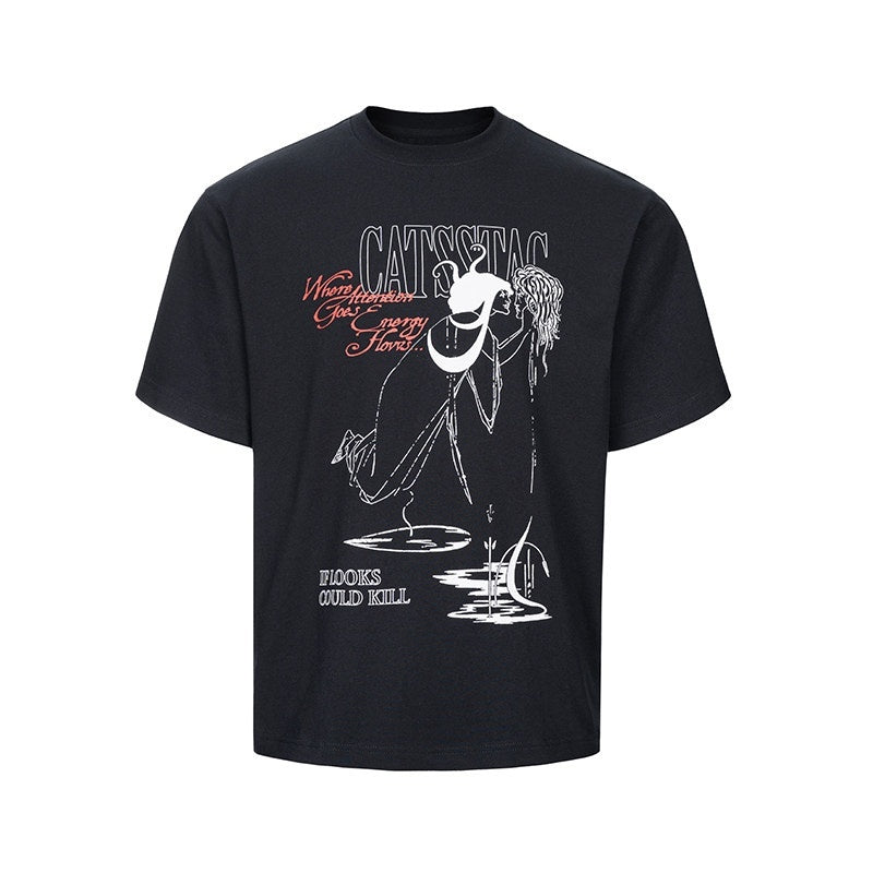 CATSSTAC_Cotton_Medusa_Print_Relaxed_Fit_Crewneck_Unisex_Casual_Short_Sleeve_T-Shirts_MISSTT