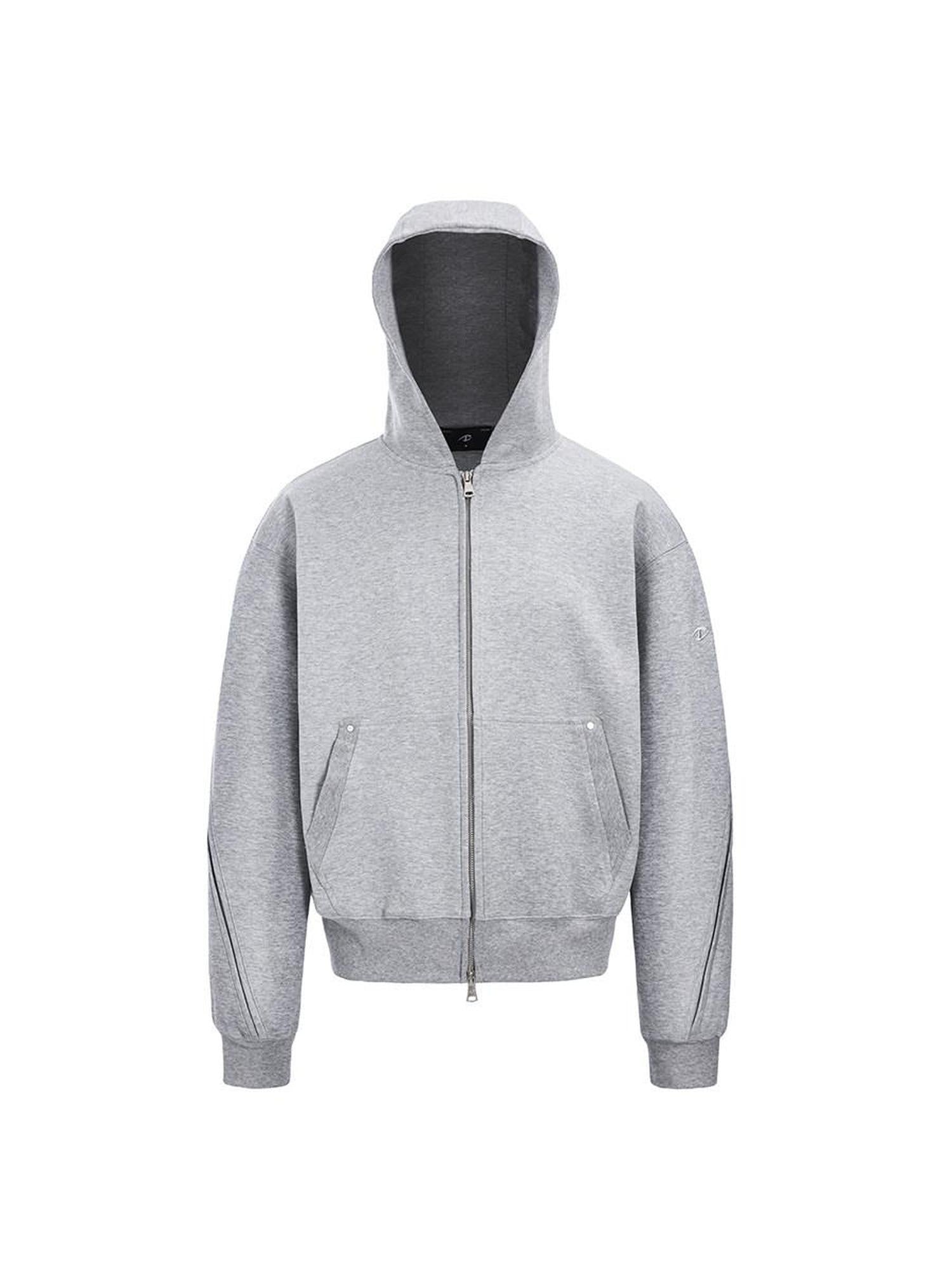 CATSSTAC Cozy Oversized Zip Up Trendy Streetwear Youth Black Gray Hoodie