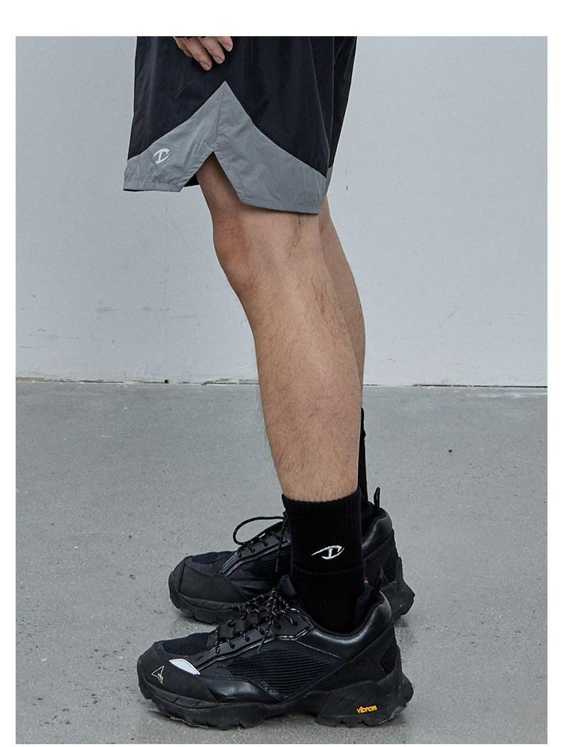 CATSSTAC Cushioned Breathable Mid Calf Crew Unisex Everyday Black Grey Cream Socks