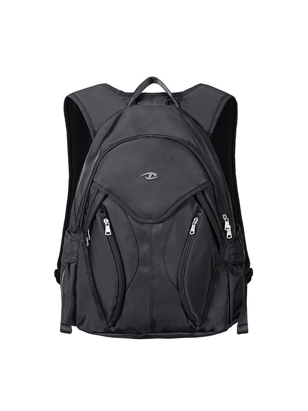 CATSSTAC Durable Polyester Topstitched Casual Vertical Square Youth Black Backpack