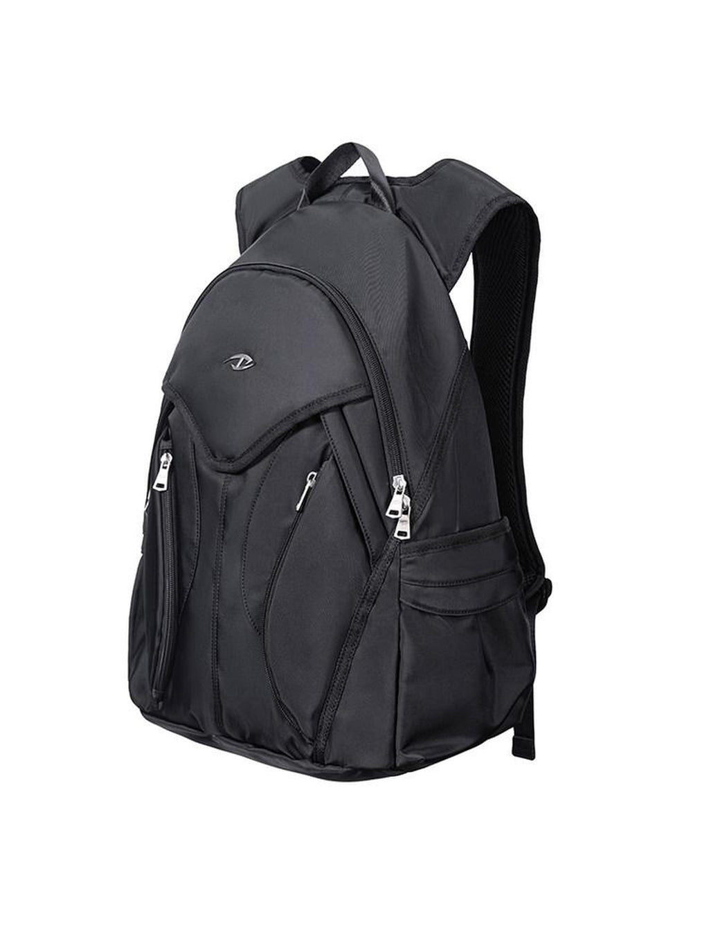 CATSSTAC Durable Polyester Topstitched Casual Vertical Square Youth Black Backpack