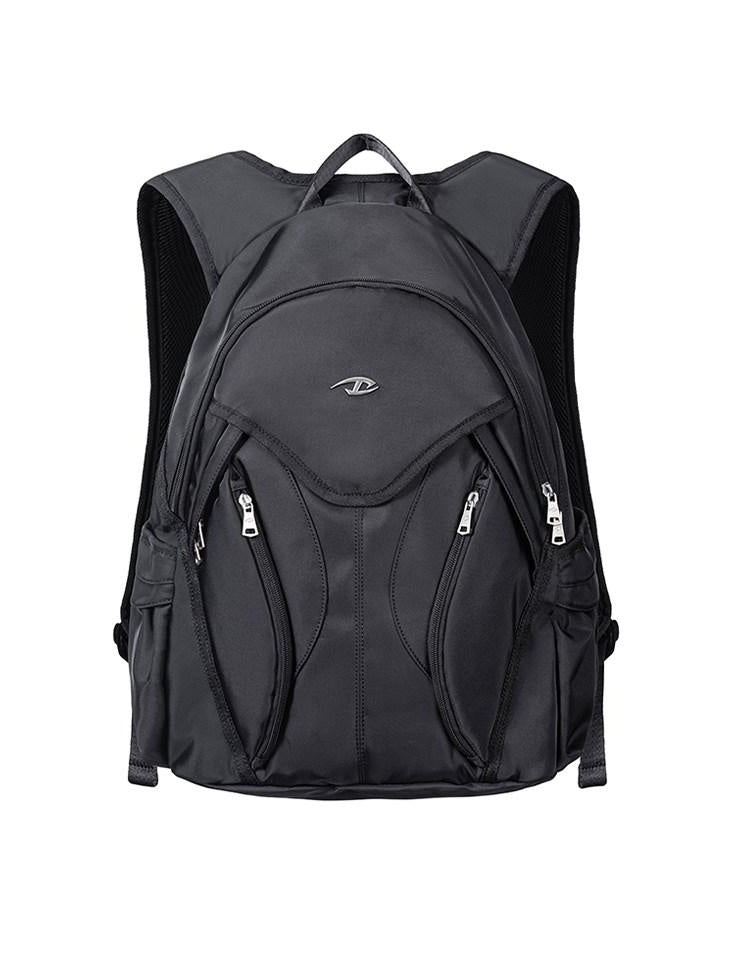 CATSSTAC Durable Polyester Topstitched Casual Vertical Square Youth Black Backpack
