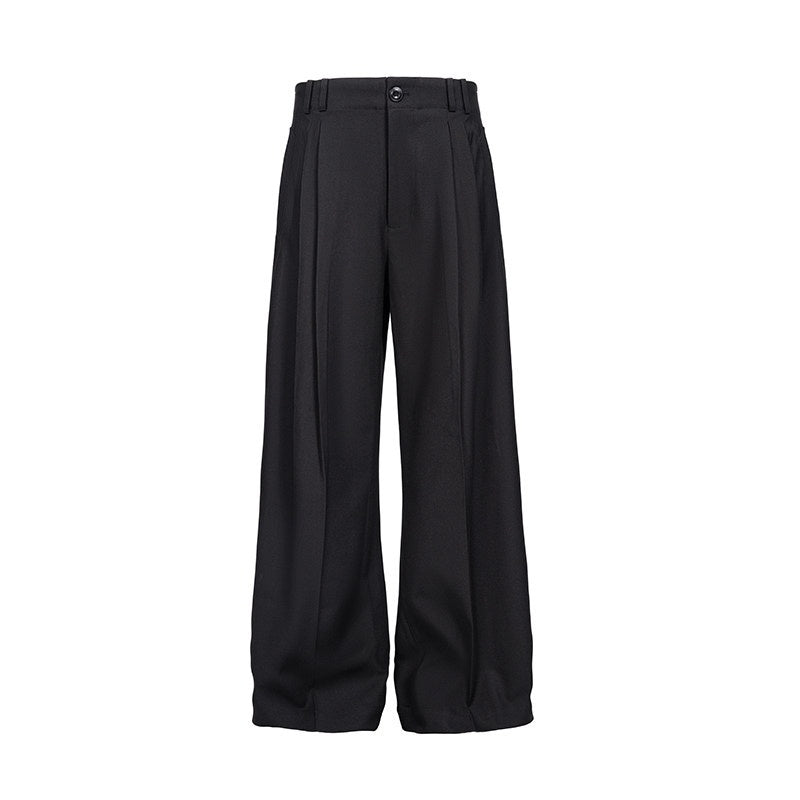 CATSSTAC_Edgy_Cool_Solid_Black_Casual_Youth_Classic_Straight_Fit_Straight_Pants_MISSTT