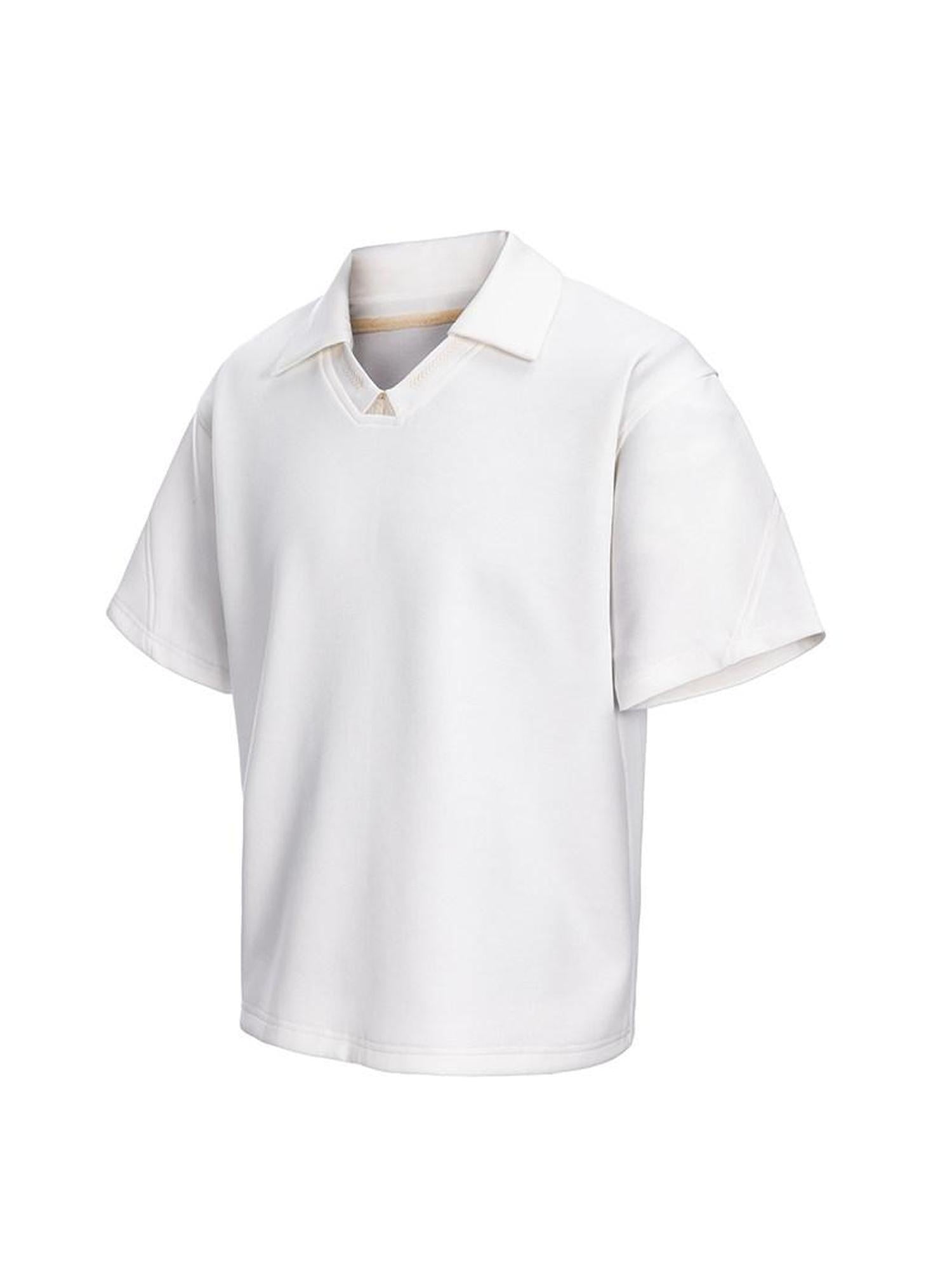CATSSTAC Embroidered Loose Drop Shoulder Trendy Men Casual Black Short Sleeve T-Shirts
