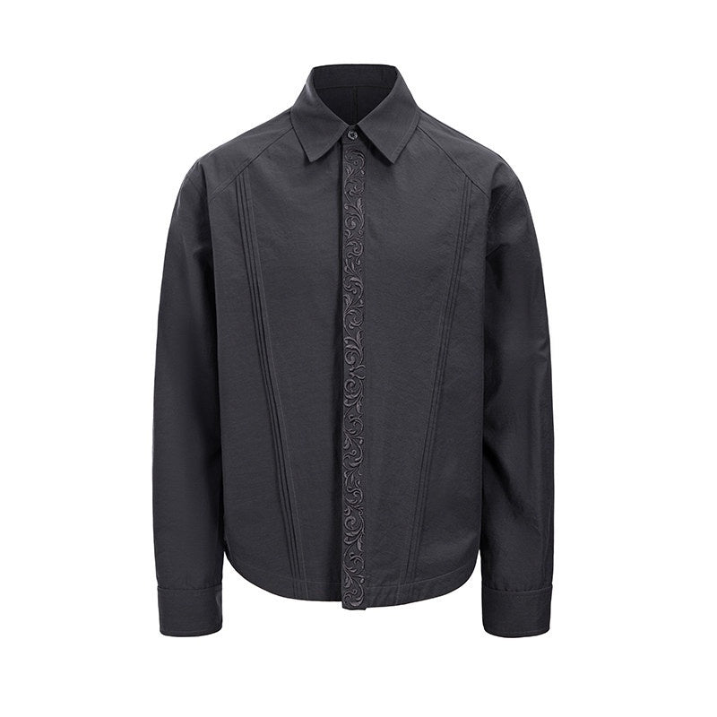 CATSSTAC_Embroidered_Loose_Fit_Turn_Down_Collar_Button_Front_Long_Sleeve_Unisex_Blouses_MISSTT
