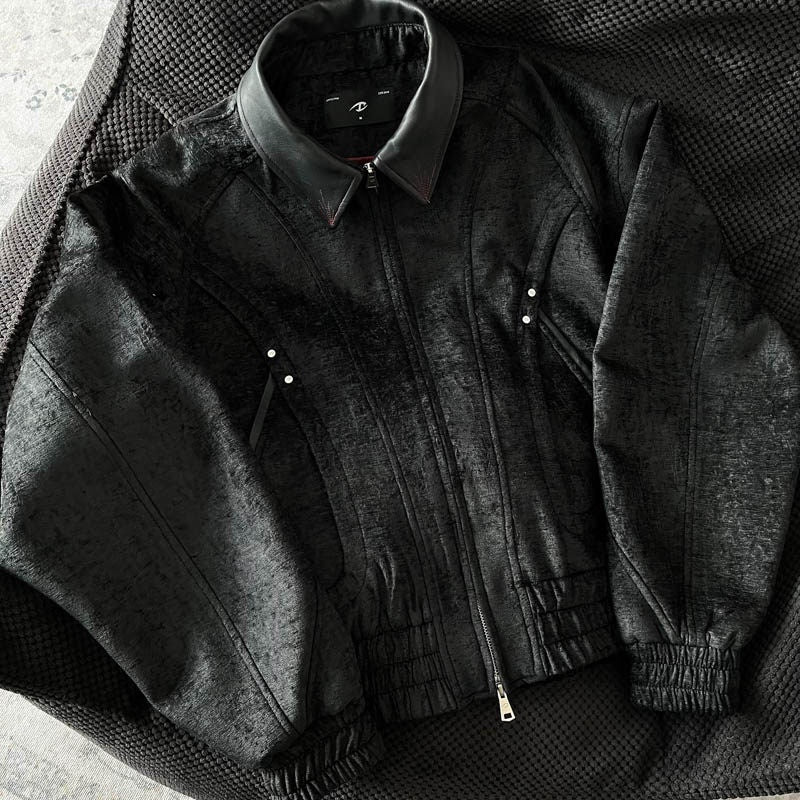 CATSSTAC_Embroidered_Loose_Fit_Turndown_Collar_Zip_Side_Pocket_Men_Casual_Cropped_Jackets_MISSTT