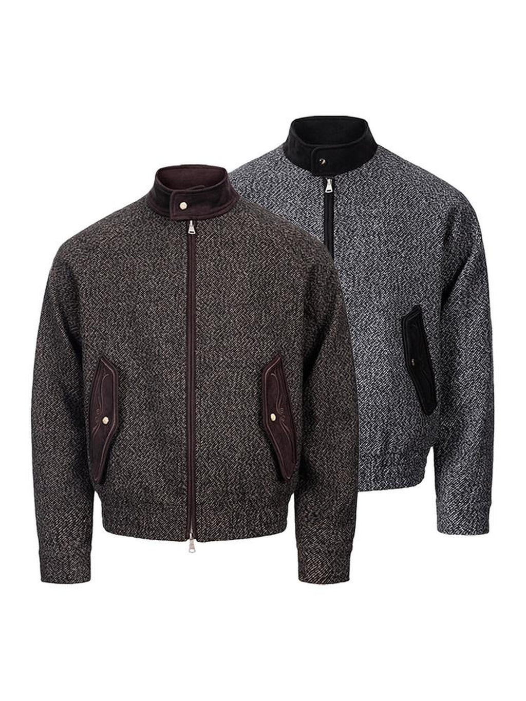 CATSSTAC Embroidered Relaxed Fit Stand Collar Zip Front Unisex Everyday Casual Jackets