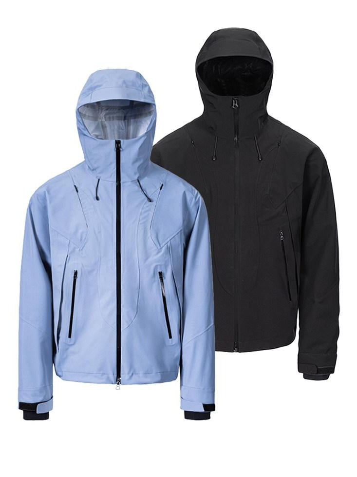 CATSSTAC Fully Taped Seams Loose Fit Hooded Zippered Unisex Outdoor Shell Jackets