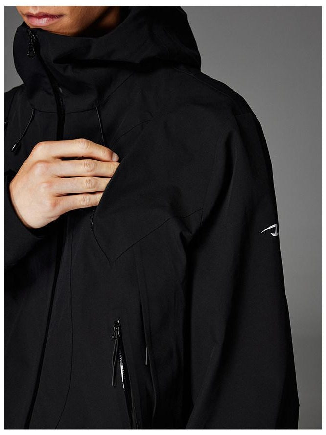 CATSSTAC Fully Taped Seams Loose Fit Hooded Zippered Unisex Outdoor Shell Jackets