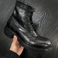 CATSSTAC_Hidden_Lift_Stitch_Casual_Zipper_Youth_Black_Pony_Leather_High-Top_Leather_Boots_MISSTT