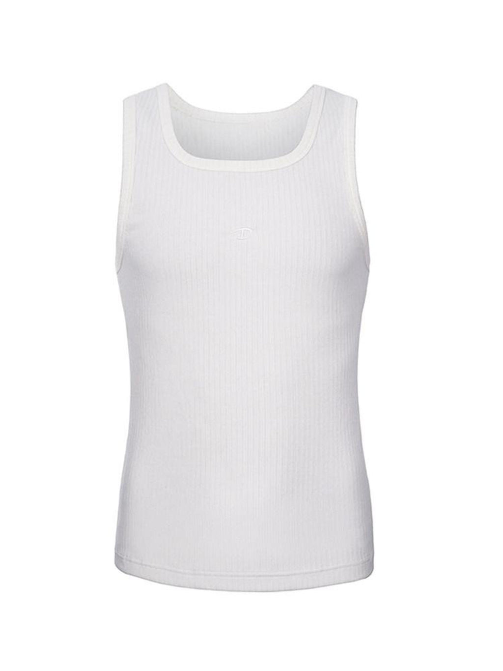 CATSSTAC High Stretch French U Neck Regular Fit Mens Black White Gray Tank Tops