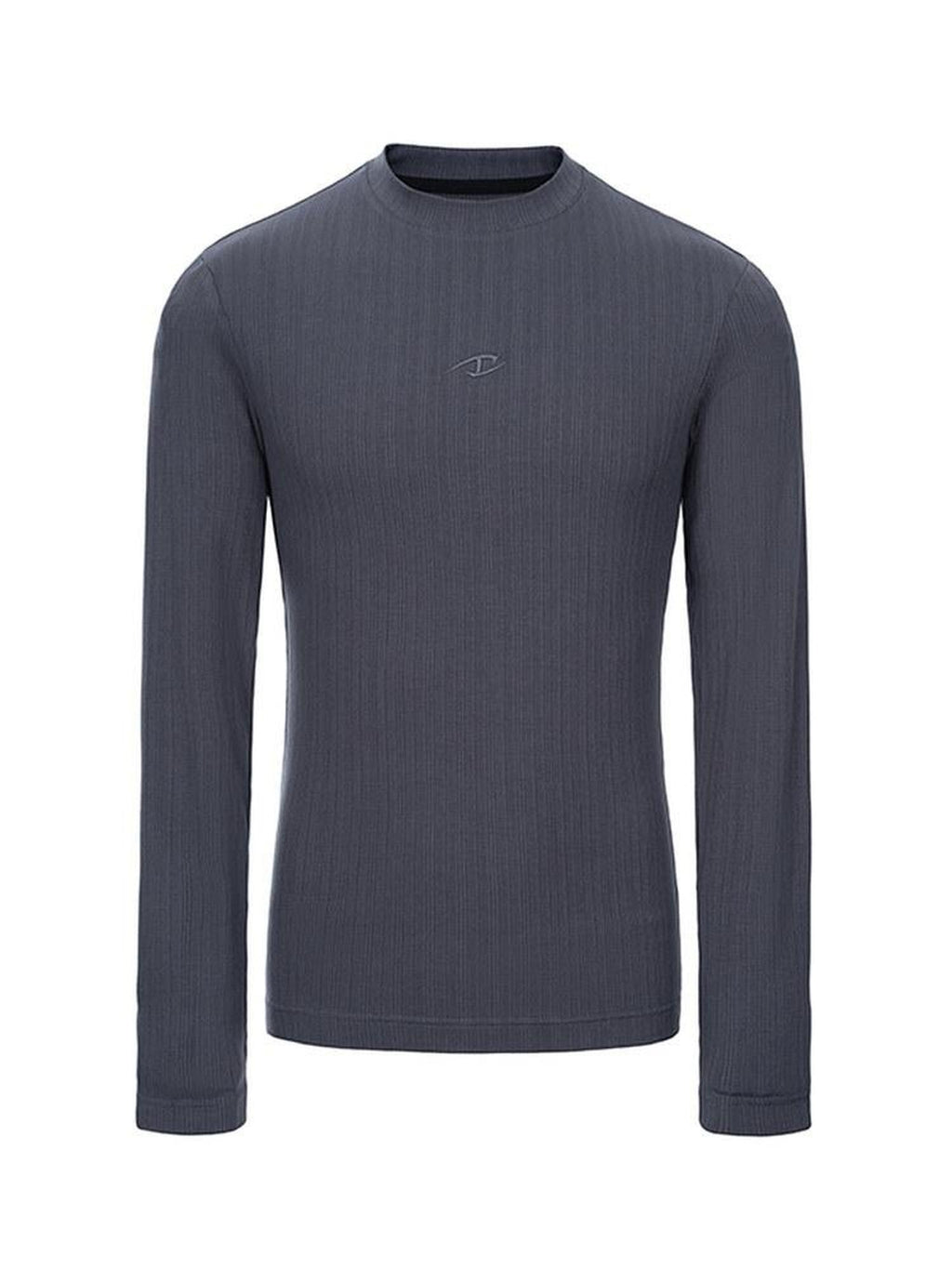 CATSSTAC High Stretch Shaping Cotton Blend Round Neck Men Solid Long Sleeve T-Shirts