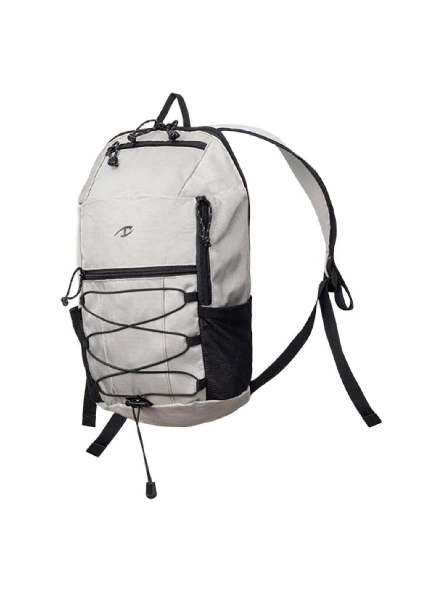 CATSSTAC Lightweight Durable Polyester Sleek Double Shoulder Casual Silver Black Backpack