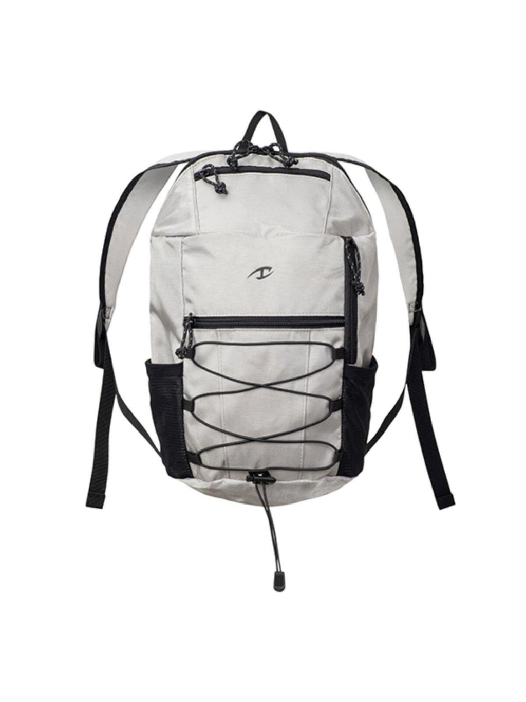 CATSSTAC Lightweight Durable Polyester Sleek Double Shoulder Casual Silver Black Backpack