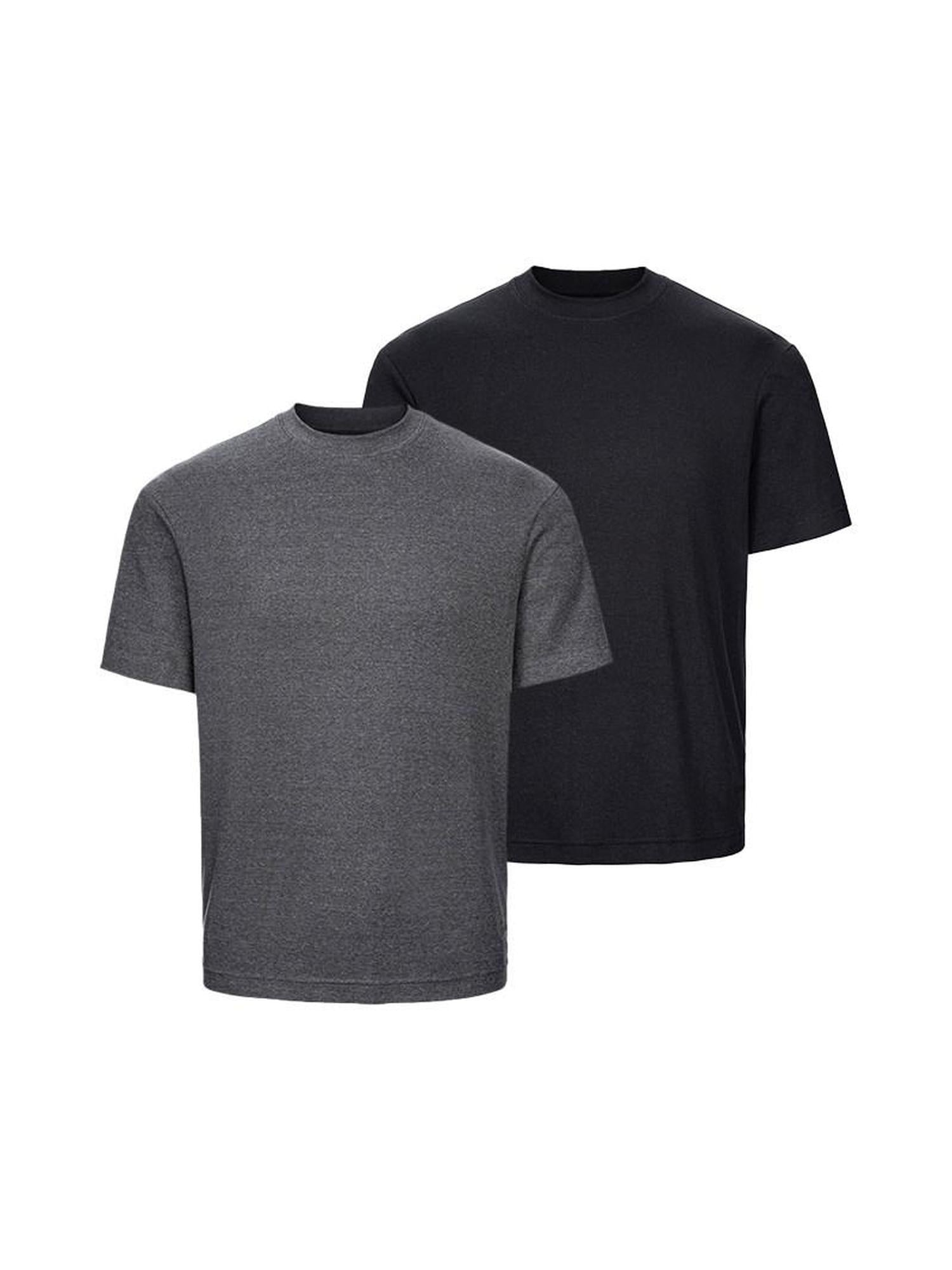 CATSSTAC Loose Casual Round Neck Unisex Plain Black Dark Heather Short Sleeve T-Shirts
