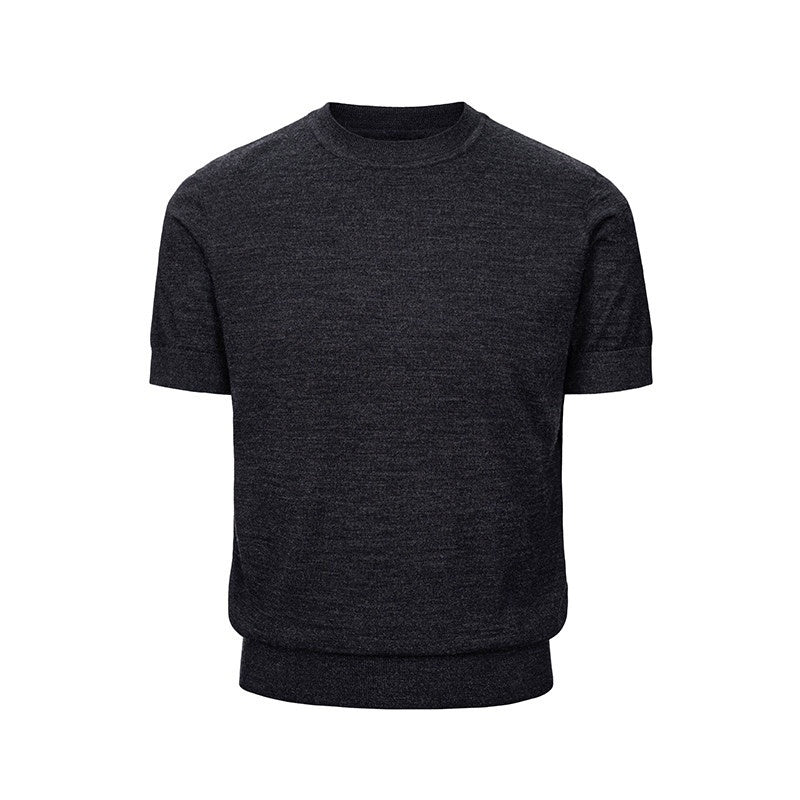 CATSSTAC_Loose_Fit_Casual_Round_Neck_Unisex_Black_Grey_Khaki_Short_Sleeve_T-Shirts_MISSTT