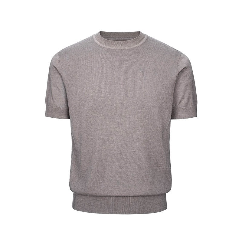 CATSSTAC_Loose_Fit_Casual_Round_Neck_Unisex_Black_Grey_Khaki_Short_Sleeve_T-Shirts_MISSTT