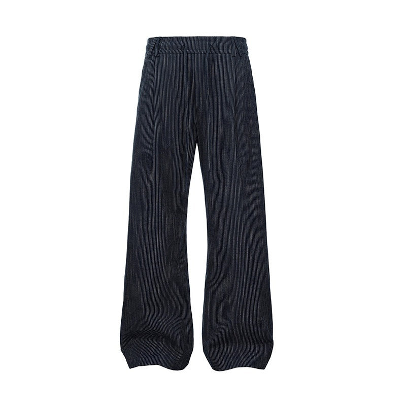 CATSSTAC_Loose_Fit_Double_Pleat_Striped_Casual_Youth_Black_Brown_Wide_Leg_Pants_MISSTT