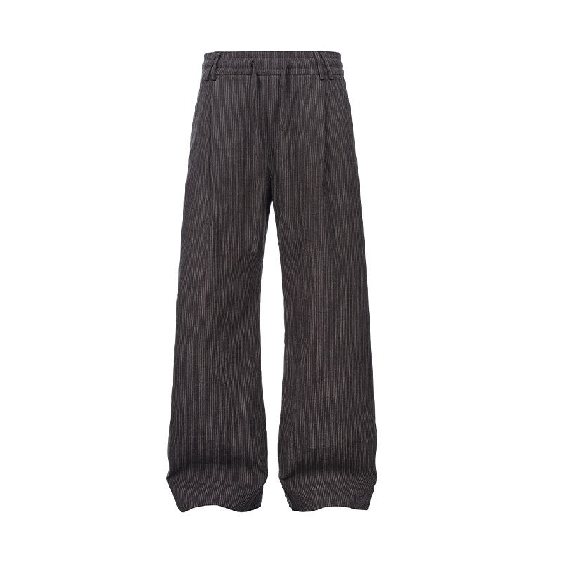CATSSTAC_Loose_Fit_Double_Pleat_Striped_Casual_Youth_Black_Brown_Wide_Leg_Pants_MISSTT