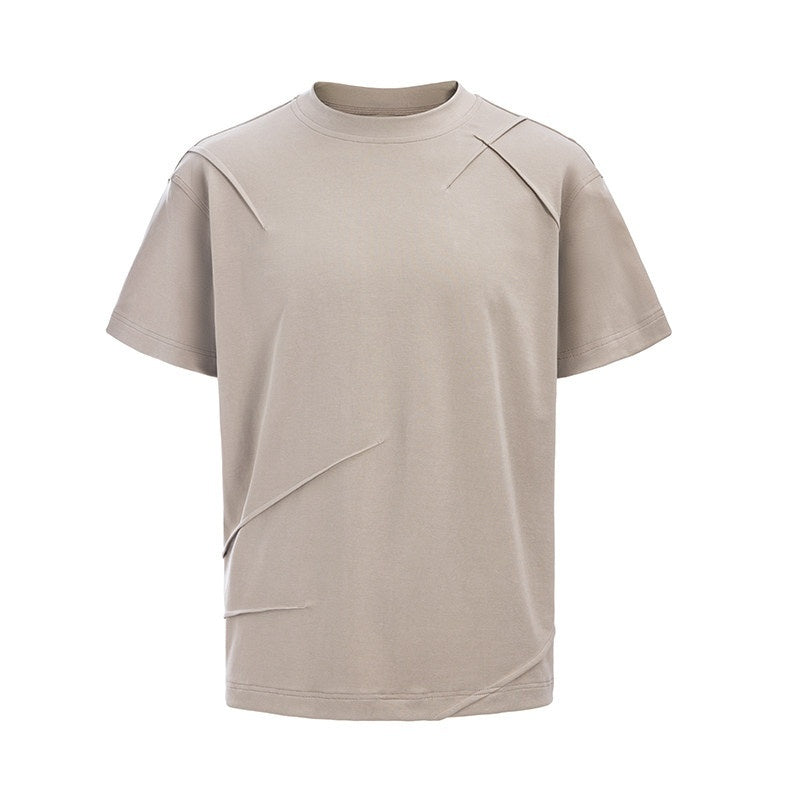 CATSSTAC_Loose_Fit_Trendy_Crew_Neck_Unisex_Daily_Black_Gray_Brown_Short_Sleeve_T-Shirts_MISSTT