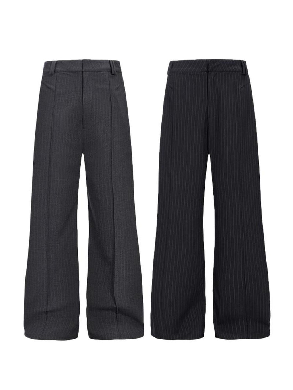 Loose Fit Youthful Casual Everyday Black Grey Straight Pants