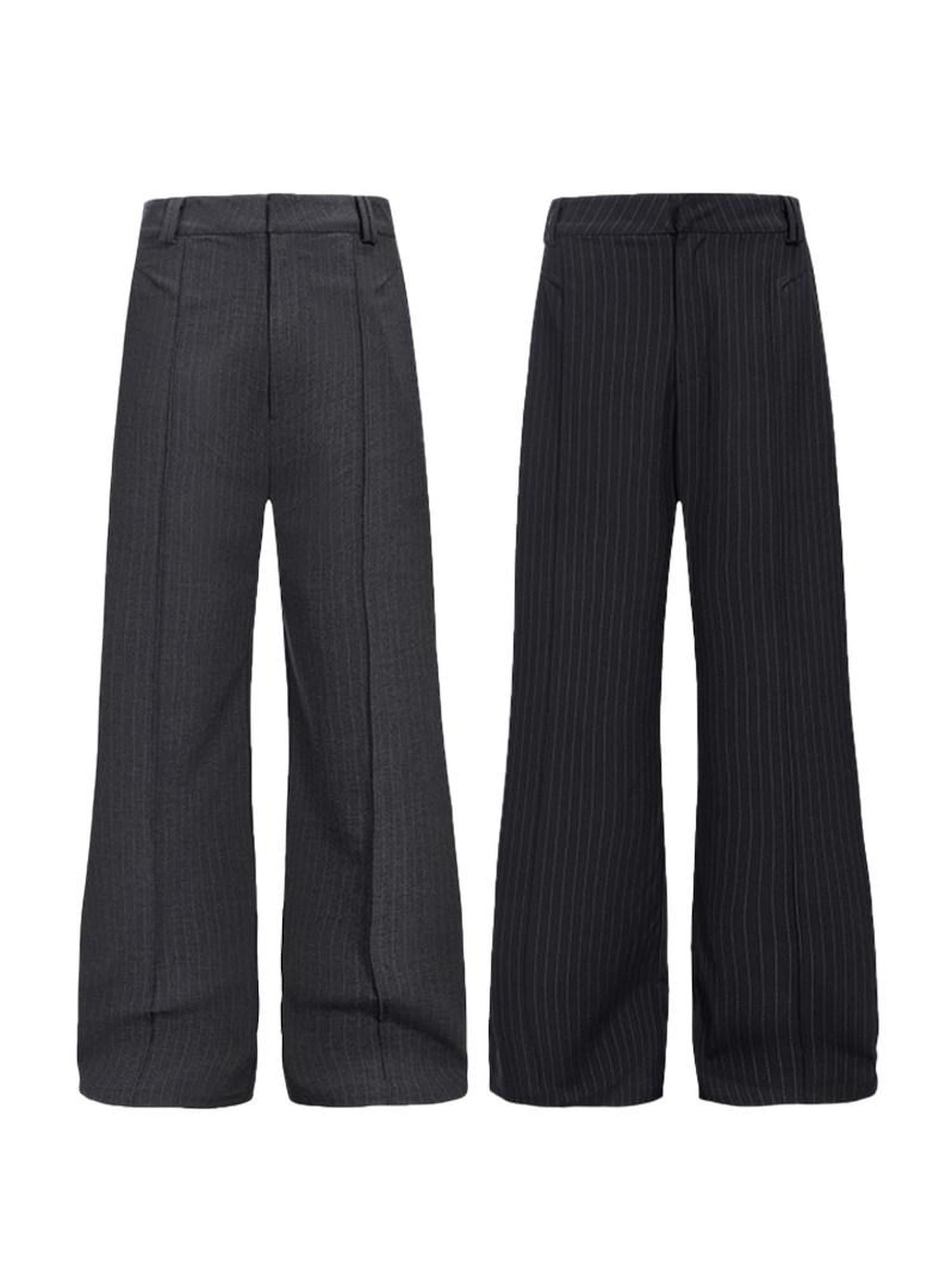 Loose Fit Youthful Casual Everyday Black Grey Straight Pants