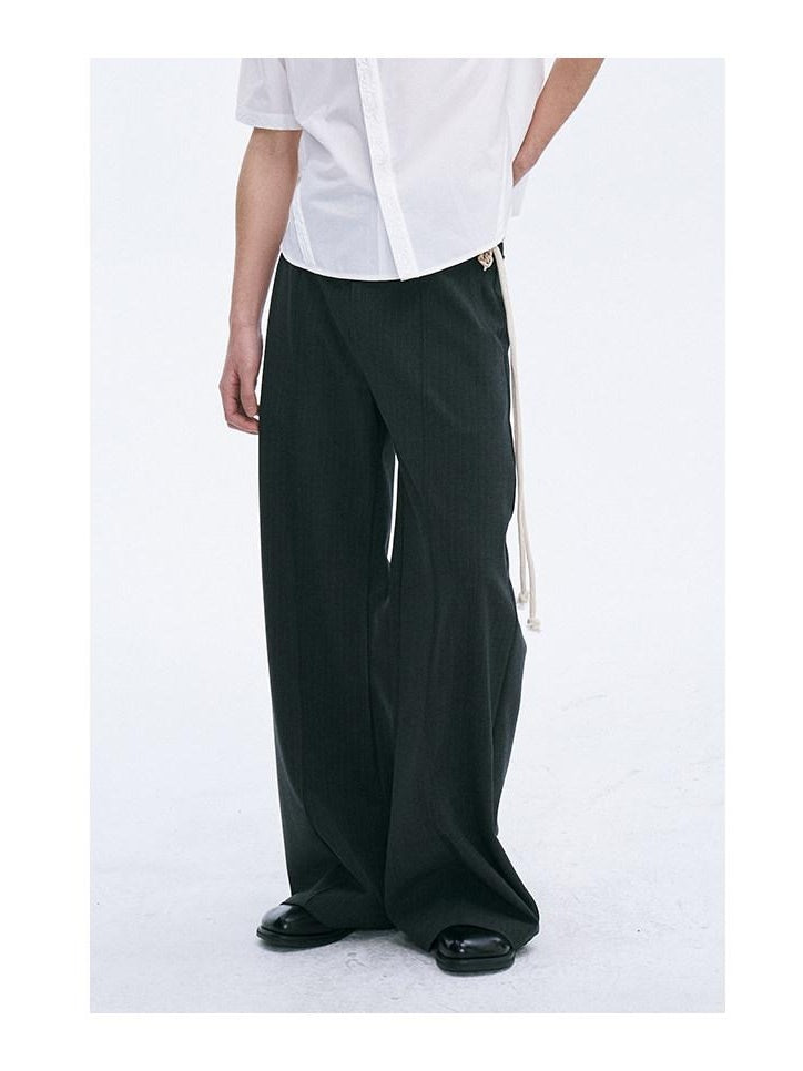Loose Fit Youthful Casual Everyday Black Grey Straight Pants