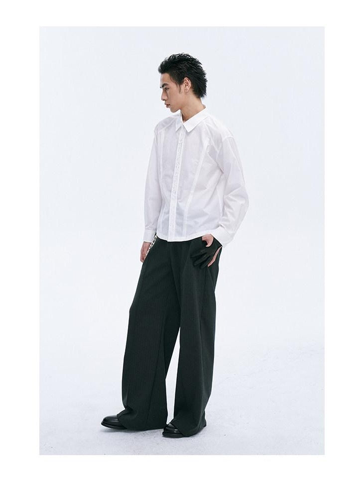 Loose Fit Youthful Casual Everyday Black Grey Straight Pants