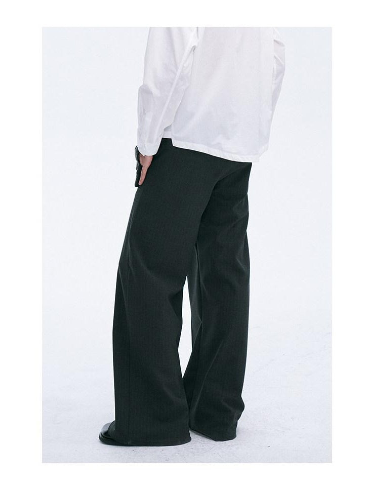 Loose Fit Youthful Casual Everyday Black Grey Straight Pants