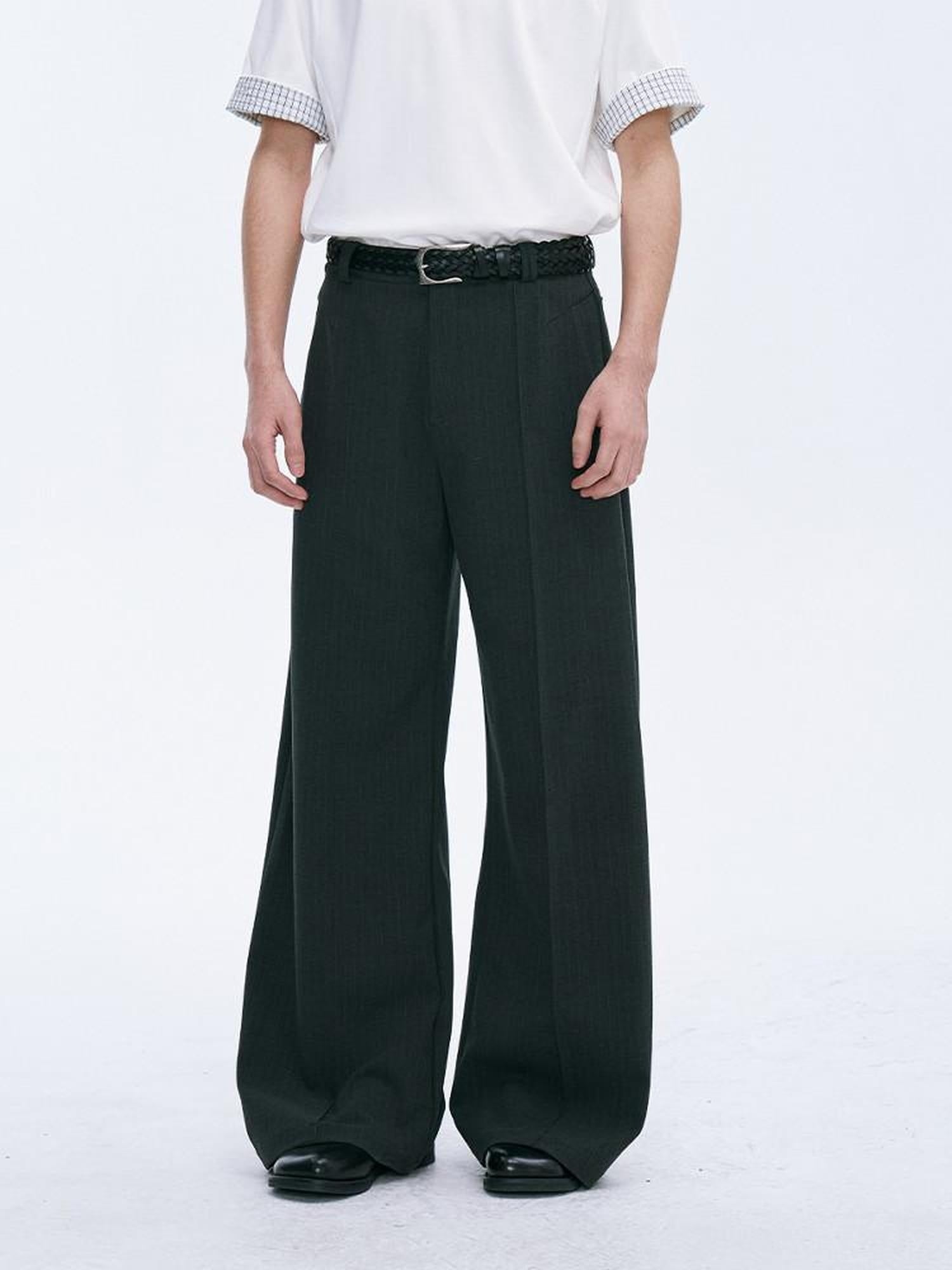 Loose Fit Youthful Casual Everyday Black Grey Straight Pants
