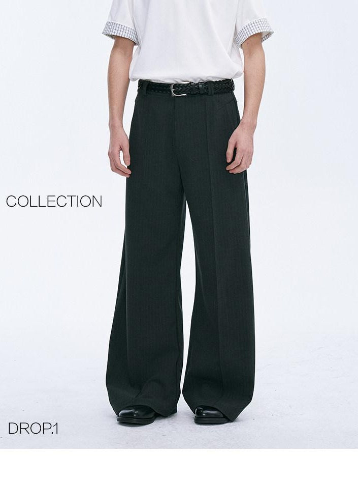 Loose Fit Youthful Casual Everyday Black Grey Straight Pants