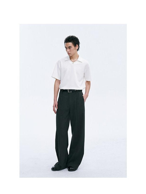Loose Fit Youthful Casual Everyday Black Grey Straight Pants