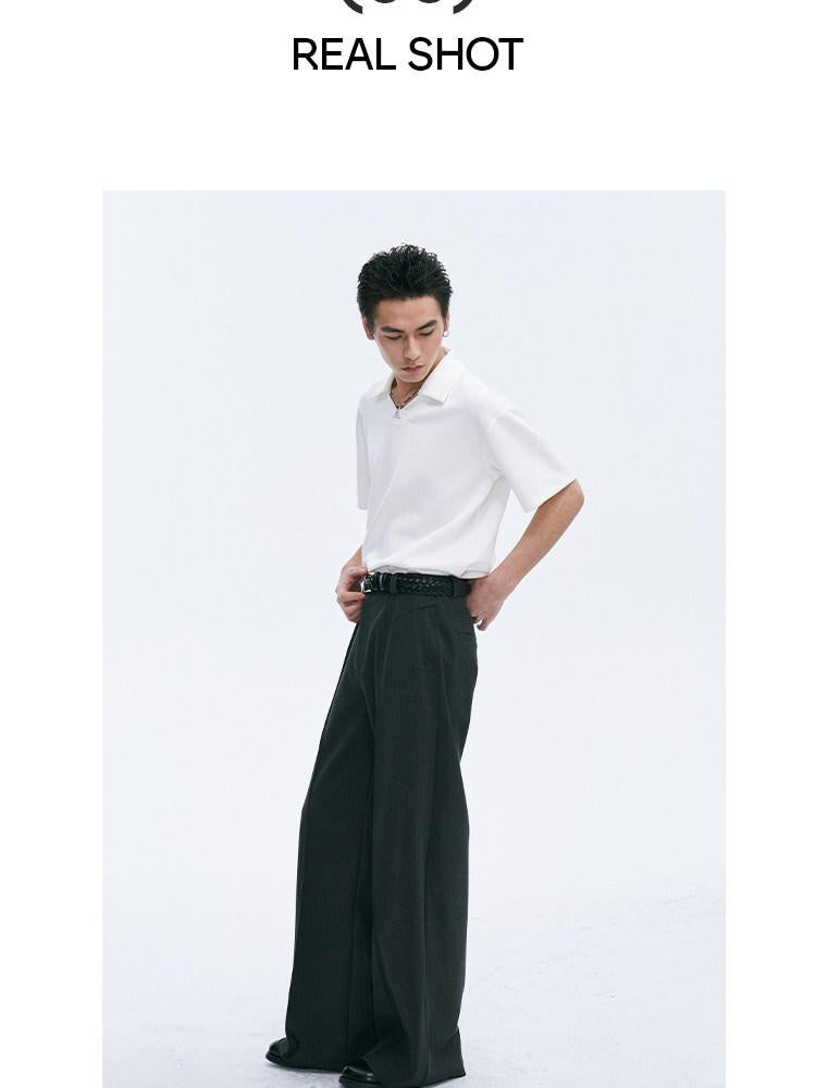 Loose Fit Youthful Casual Everyday Black Grey Straight Pants