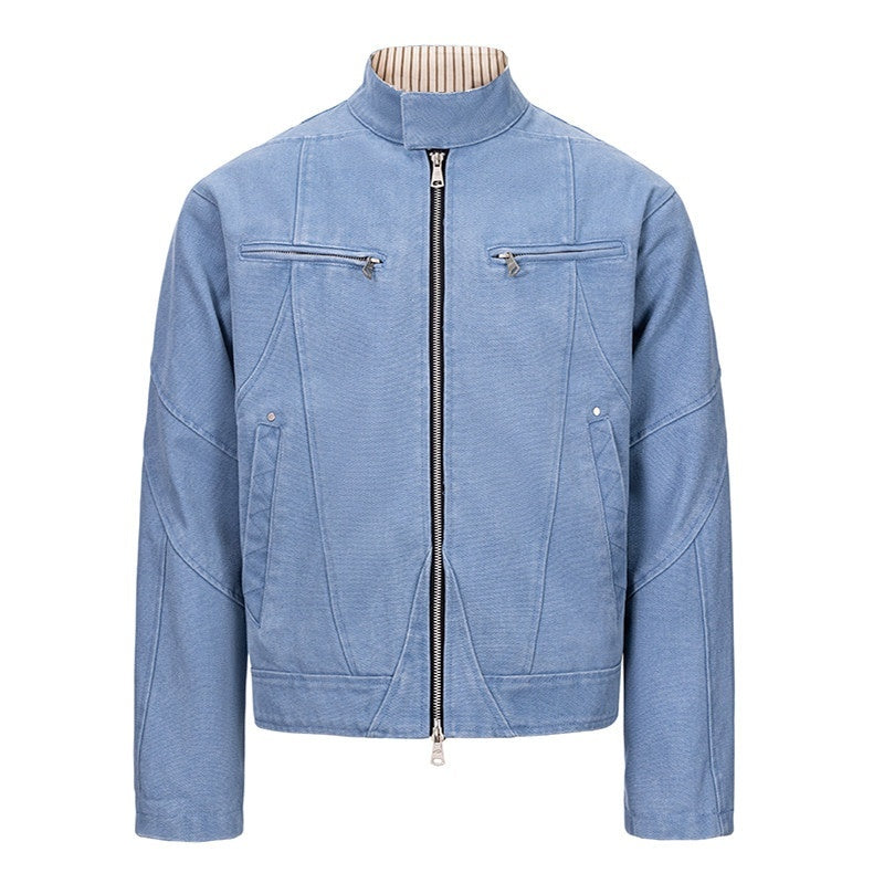 CATSSTAC_Loose_Fit_Zip_Front_Stand_Collar_Unisex_Casual_Solid_Cropped_Jackets_MISSTT