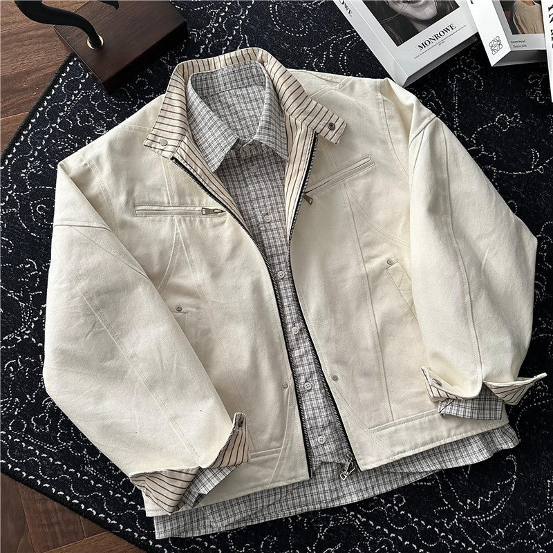 CATSSTAC_Loose_Fit_Zip_Front_Stand_Collar_Unisex_Casual_Solid_Cropped_Jackets_MISSTT
