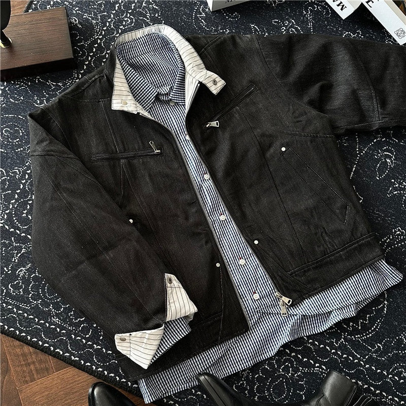 CATSSTAC_Loose_Fit_Zip_Front_Stand_Collar_Unisex_Casual_Solid_Cropped_Jackets_MISSTT