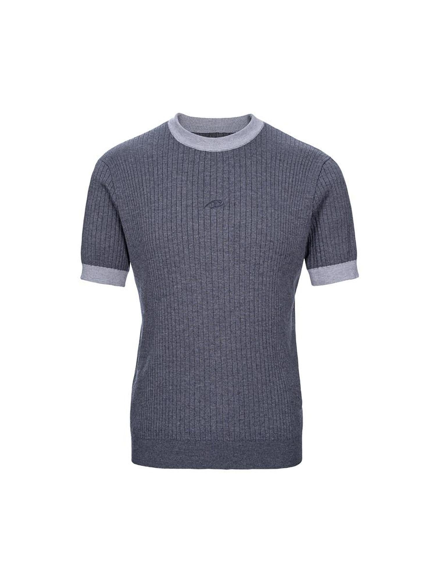 Mall Quality Relaxed Minimal Crew Neck Unisex Grey Short Sleeve T-Shirts