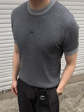 Mall Quality Relaxed Minimal Crew Neck Unisex Grey Short Sleeve T-Shirts