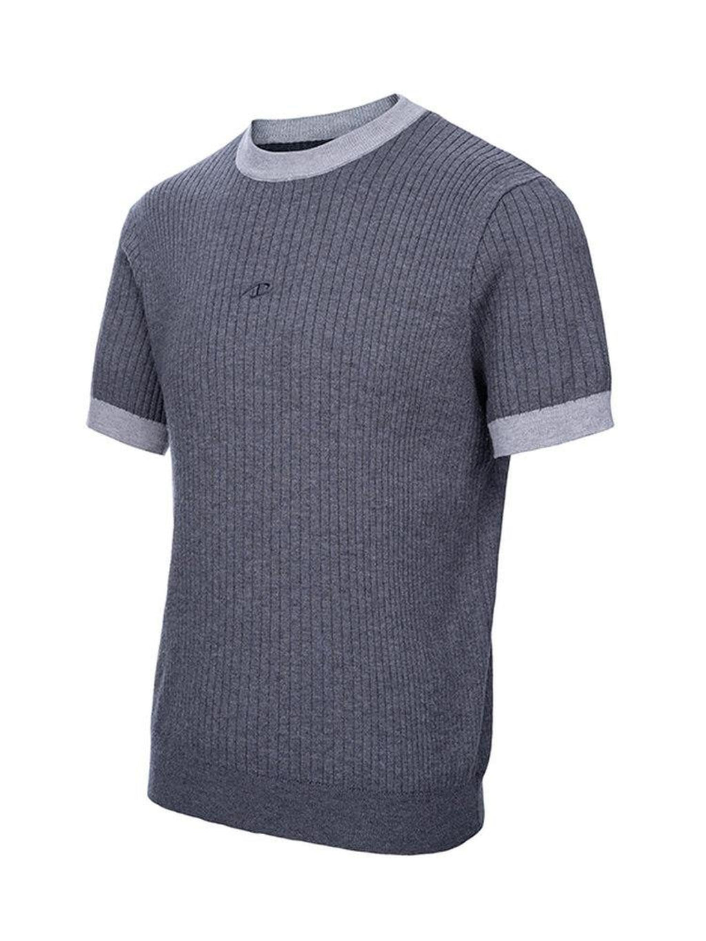 Mall Quality Relaxed Minimal Crew Neck Unisex Grey Short Sleeve T-Shirts