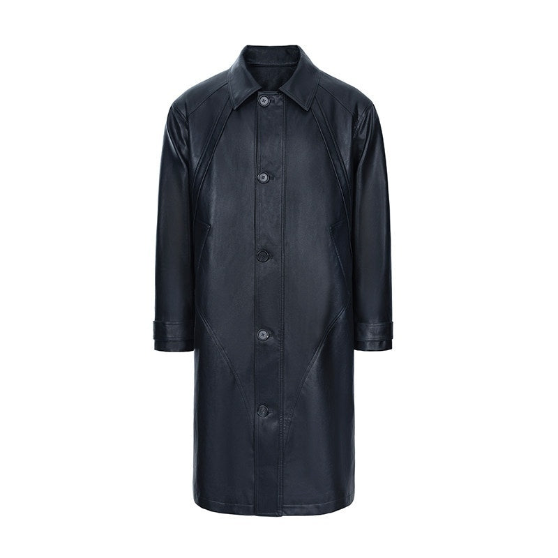 CATSSTAC_Matte_Pu_Oversized_Minimalist_Longline_Lapel_Unisex_Black_Trench_Coats_MISSTT