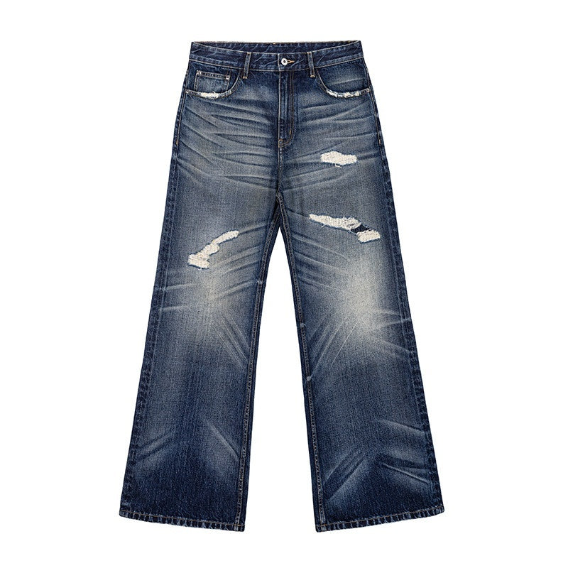 CATSSTAC_Mid_Rise_Distressed_Relaxed_Fit_Cotton_Button_Fly_Commuting_Blue_Wide_Leg_Jeans_MISSTT