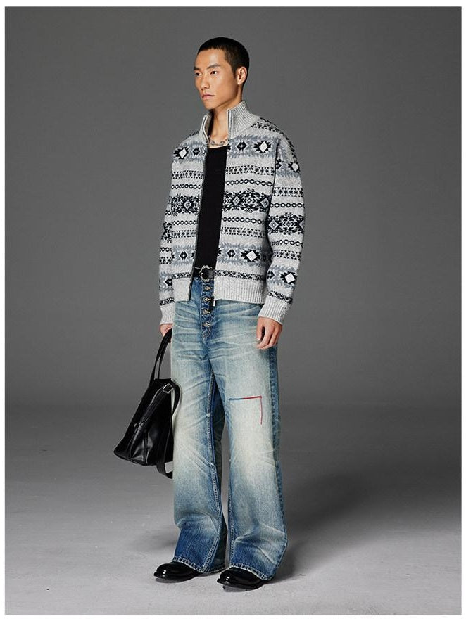 CATSSTAC Mid Rise Five Button Casual Blue Jeans For Young Commuters Straight Leg Jeans