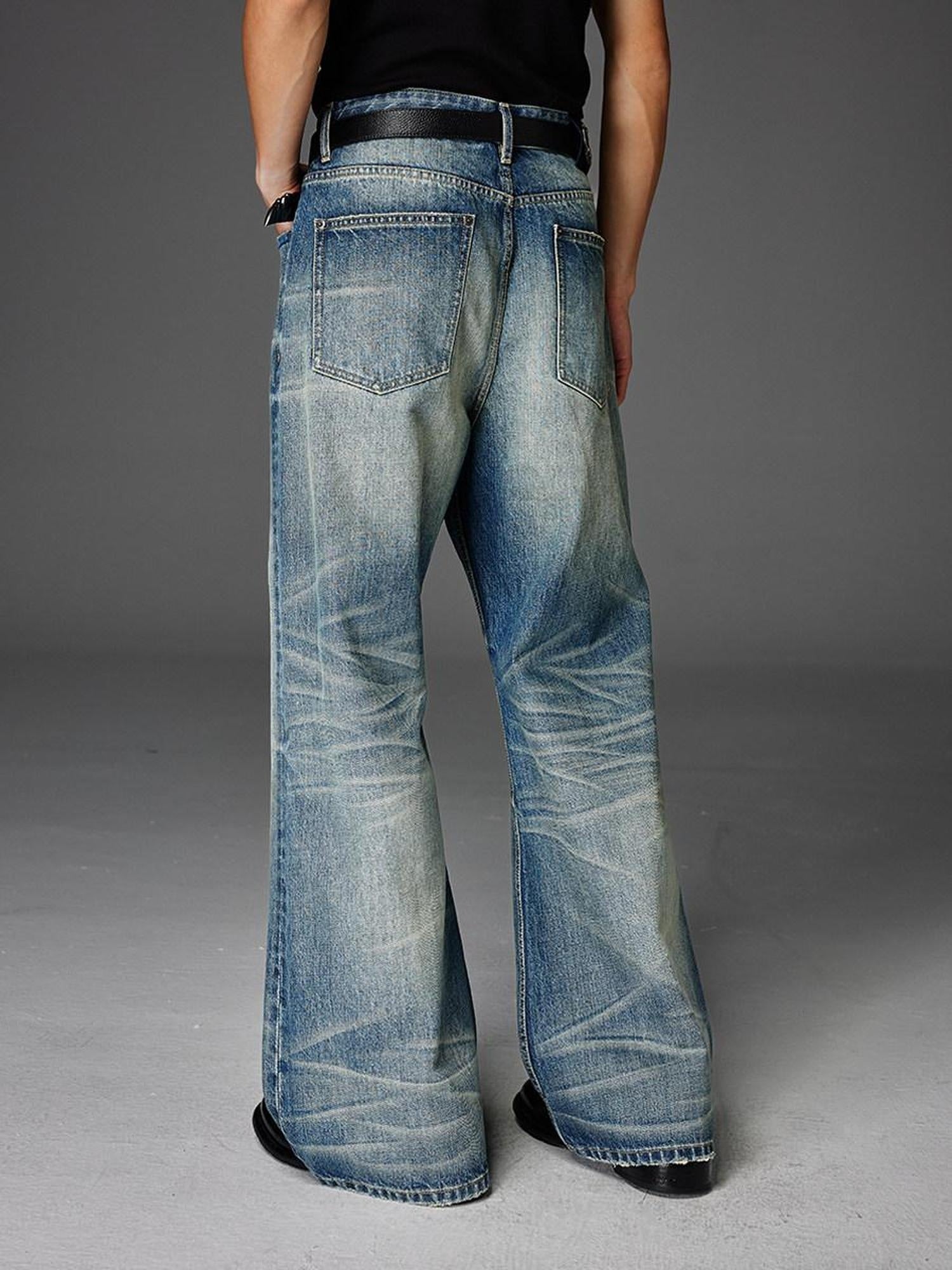 CATSSTAC Mid Rise Five Button Casual Blue Jeans For Young Commuters Straight Leg Jeans