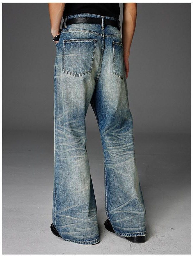 CATSSTAC Mid Rise Five Button Casual Blue Jeans For Young Commuters Straight Leg Jeans